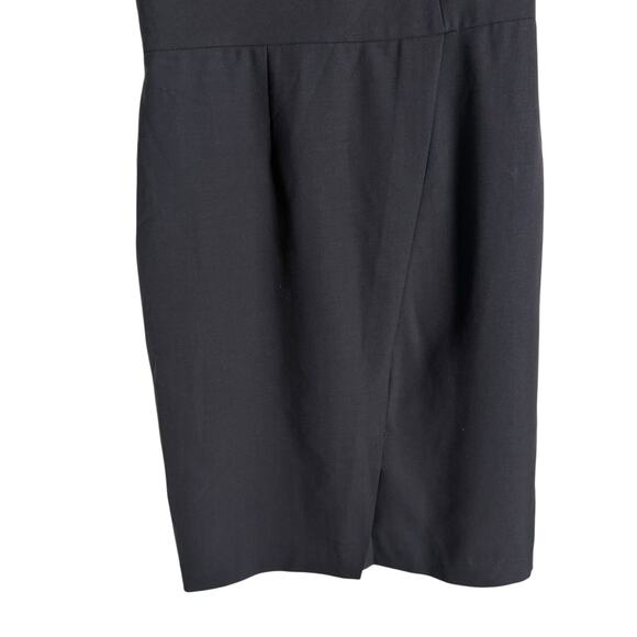 Rebecca Taylor Slate Gray Garbine Suiting Sleeveless Sheath Dress Size 6 - Picture 9 of 12